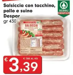 DeSpar Express Salsiccia con tacchino, pollo e suino Despar offerta