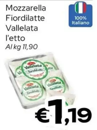 MAX Supermercati Mozzarella Fiordilatte Vallelata offerta