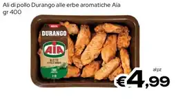 MAX Supermercati Ali di pollo Durango alle erbe aromatiche Aia offerta