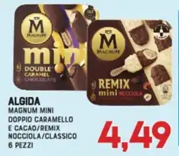 Gran Risparmio Algida Magnum Mini Doppio Caramello e Cacao/Remix Nocciola/Classico offerta