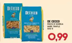 Gran Risparmio DE CECCO PASTA DI SEMOLA VARIE TRAFILE offerta