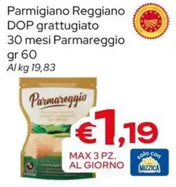 MAX Supermercati Parmareggio Parmigiano Reggiano DOP grattugiato offerta