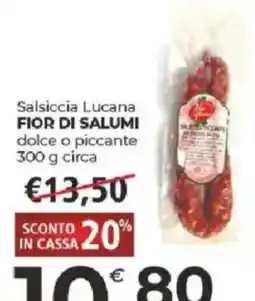 Alter Discount Salsiccia Lucana FIOR DI SALUMI offerta