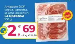 Alter Discount Antipasto DOP coppa, pancetta, salame piacentini LA DISPENSA offerta