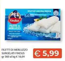 Mercatò Local Filetti di merluzzo surgelati Findus offerta