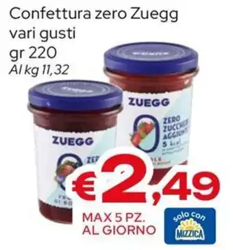 MAX Supermercati Confettura zero Zuegg offerta