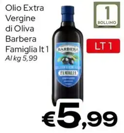 MAX Supermercati Olio Extra Vergine di Oliva Barbera Famiglia offerta