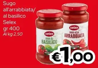 MAX Supermercati Sugo al basilico Selex offerta