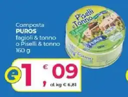 Alter Discount Composta PUROS fagioli & tonno o Piselli & tonno offerta