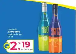Alter Discount Cocktail CAPOGIRO spritz o hugo offerta