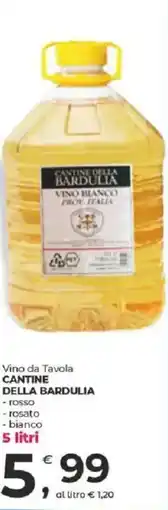 Alter Discount Vino da Tavola CANTINE DELLA BARDULIA offerta