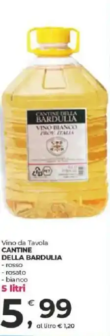 Alter Discount Vino da Tavola CANTINE DELLA BARDULIA offerta