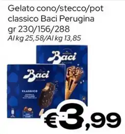 MAX Supermercati Gelato cono/stecco/pot classico Baci Perugina offerta