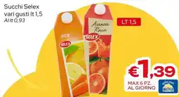 MAX Supermercati Succhi Selex offerta