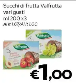 MAX Supermercati Succhi di frutta Valfrutta offerta