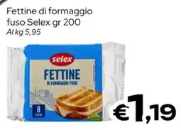MAX Supermercati Fettine di formaggio fuso Selex offerta