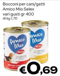 MAX Supermercati Bocconi per cani/gatti Amico Mio Selex offerta
