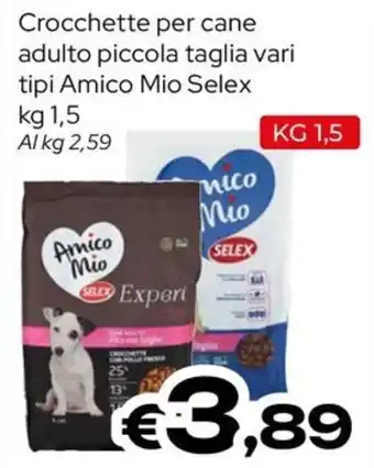 MAX Supermercati Crocchette per cane adulto piccola taglia Amico Mio Selex offerta