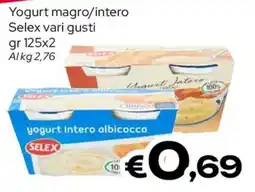 MAX Supermercati Yogurt intero albicocca Selex offerta