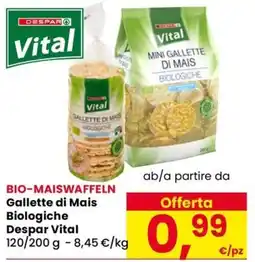 Eurospar Gallette di Mais Biologiche Despar Vital offerta