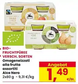Eurospar Omogeneizzati alla frutta assortiti Alice Nero offerta