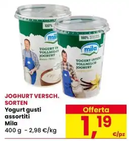 Eurospar Yogurt gusti assortiti Mila offerta