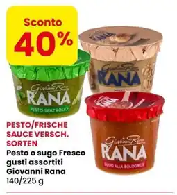 Eurospar Pesto o sugo Fresco Giovanni Rana offerta