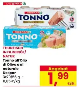 Eurospar Tonno all'Olio di Oliva o al naturale Despar offerta