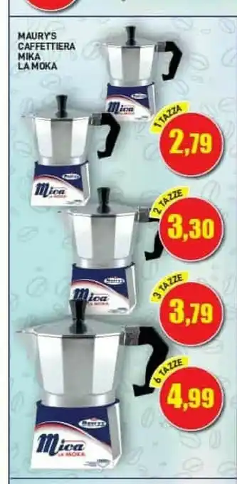 Maury's Maury's caffettiera mika la moka offerta