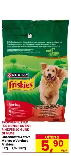 Eurospar Crocchette Active Manzo e Verdure Friskies offerta