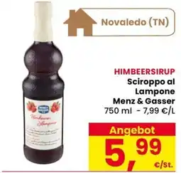 Eurospar Himbeersirup Sciroppo al Lampone Menz & Gasser offerta
