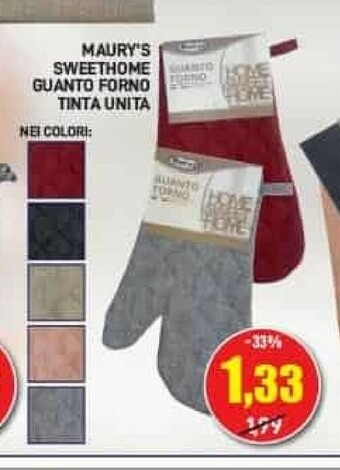 Maury's Maury's sweethome guanto forno tinta unita offerta