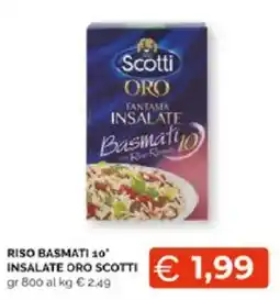 Mercatò Extra Riso Basmati 10' Insalate Oro Scotti offerta