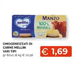 Mercatò Extra OMOGENEIZZATI DI CARNE MELLIN offerta