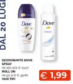 Mercatò Extra Deodorante Dove Spray offerta