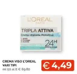 Mercatò Extra CREMA VISO L'OREAL offerta