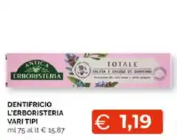 Mercatò Extra Dentifricio l'erboristeria offerta