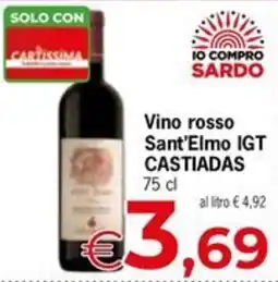 Despar Vino rosso Sant'Elmo IGT CASTIADAS offerta