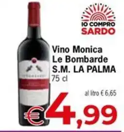 Despar Vino Monica Le Bombarde S.M. LA PALMA offerta