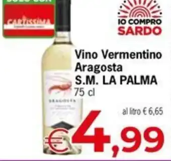 Despar Vino Vermentino Aragosta S.M. LA PALMA offerta