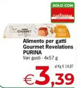 Despar Alimento per gatti Gourmet Revelations PURINA offerta