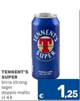 C+C Cash and Carry TENNENT'S SUPER birra strong lager doppio malto offerta