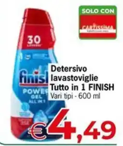 Despar Detersivo lavastoviglie Tutto in 1 FINISH offerta