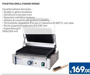 C+C Cash and Carry PIASTRA GRILL PANINI HENDI offerta