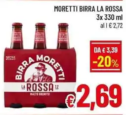 A&O Birra Moretti La Rossa offerta
