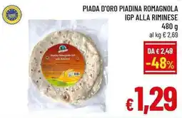 A&O PIADA D'ORO PIADINA ROMAGNOLA IGP ALLA RIMINESE offerta