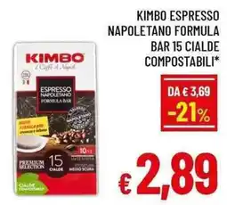 A&O KIMBO ESPRESSO NAPOLETANO FORMULA BAR offerta