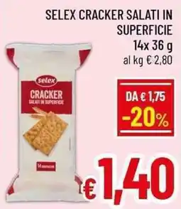 A&O selex CRACKER SALATI IN SUPERFICIE offerta