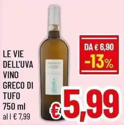 A&O LE VIE DELL'UVA VINO GRECO DI TUFO offerta