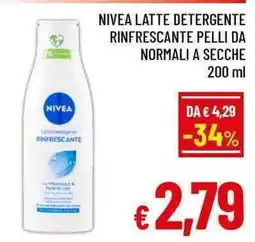 A&O NIVEA LATTE DETERGENTE RINFRESCANTE offerta